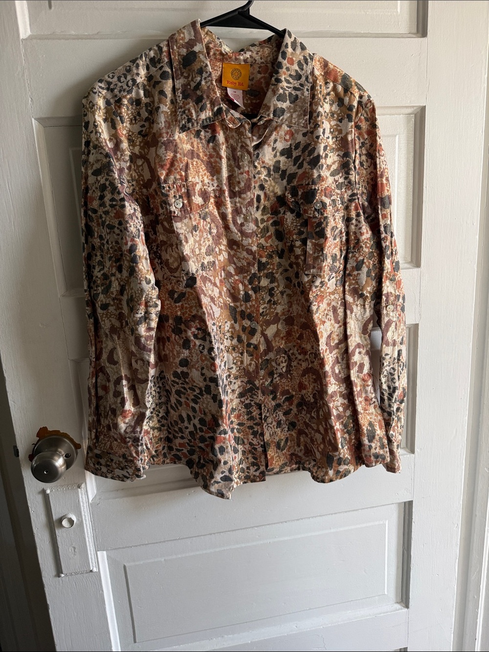 Ruby Rd. Multicolor Animal Print Button-Down Shirt - Picture 1 of 1